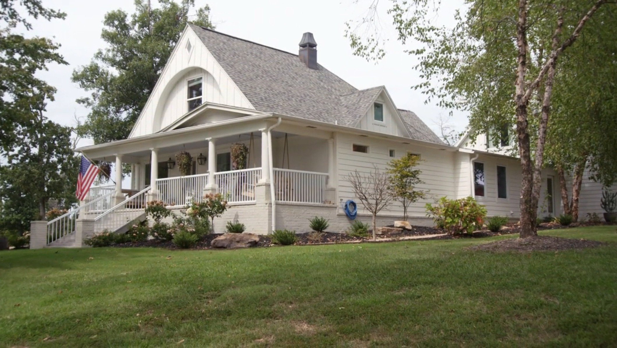 Home 55 "Fixer to Fabulous" stars Dave and Jenny Marrs pride themselves on preserving the history of the homes they renovate, including their own century-old Bentonville, AR home.
