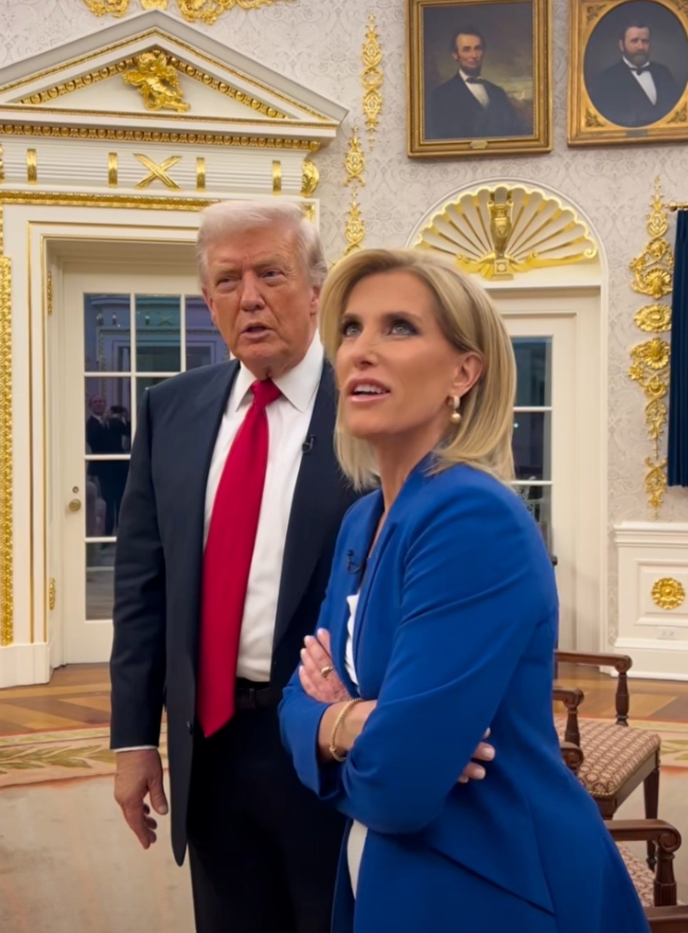 Laura Ingraham and Donald Trump