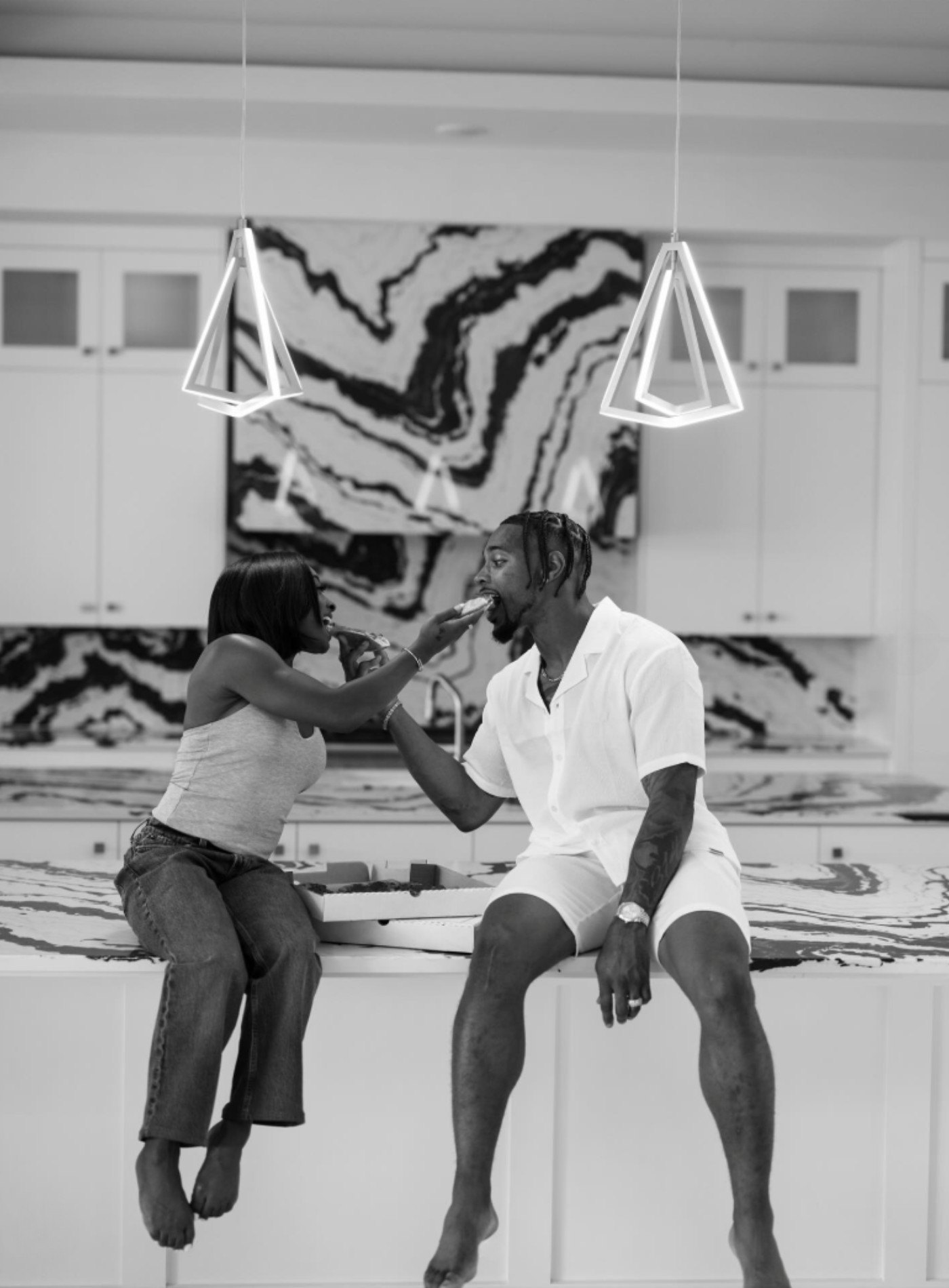 Simone Biles and Jonathan Owens in their new home